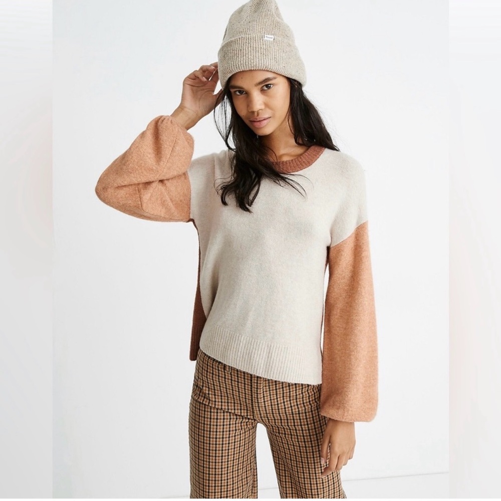 Madewell Payton Colorblock Wool & Alpaca
Blend Sweater